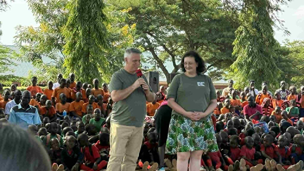Saying goodbye in Uganda