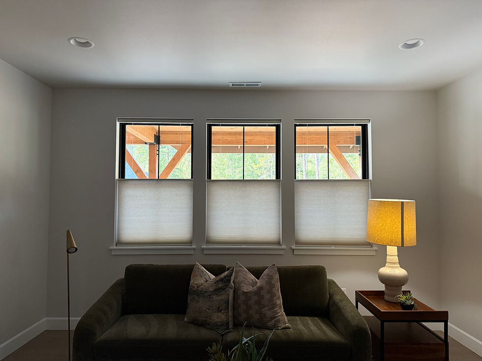 Cellular Shades in a Living Room