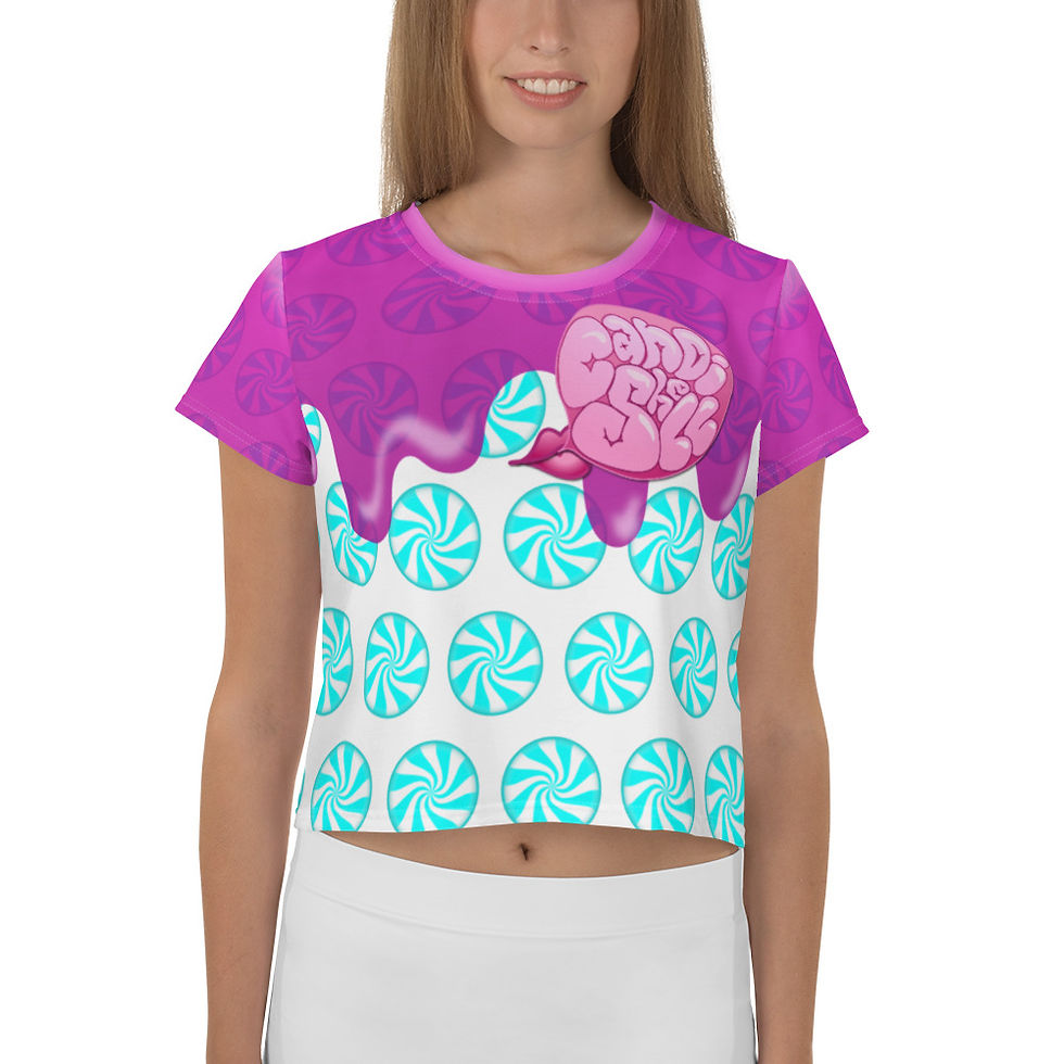 Thumbnail: Candi Shell All-Over Print Crop Tee