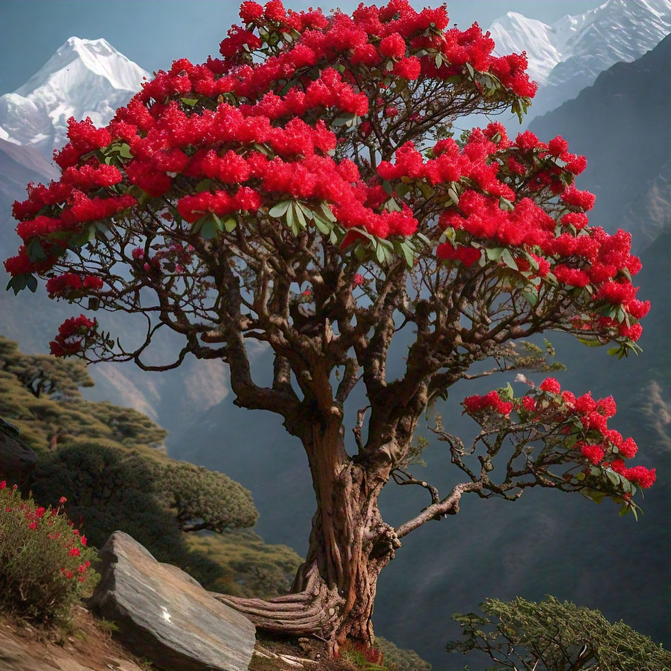 STATE TREE OF UTTARAKHAND-Rhododendron arboreum/Burans/Buransh