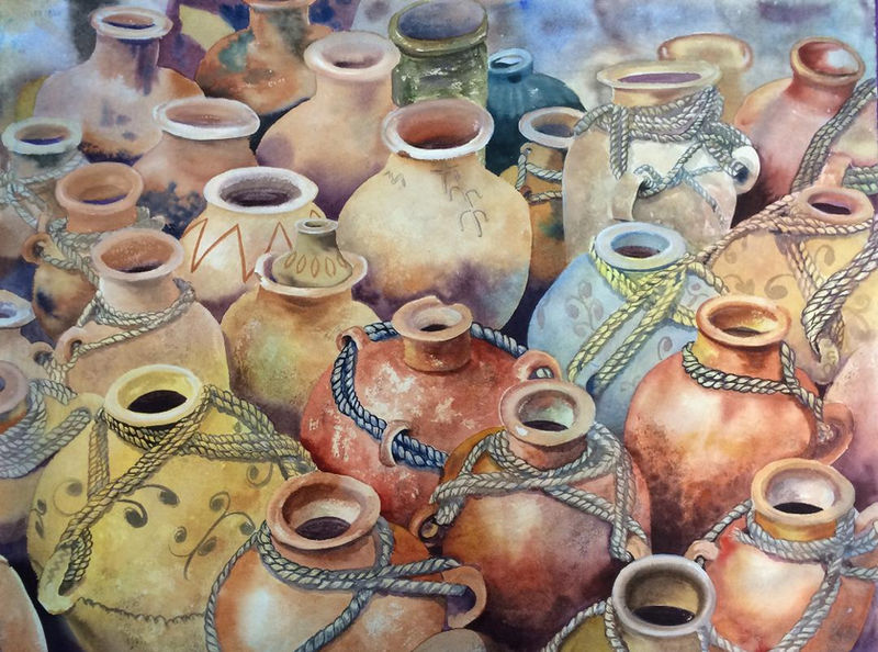 Many Vessels — painting by Colette Pitcher