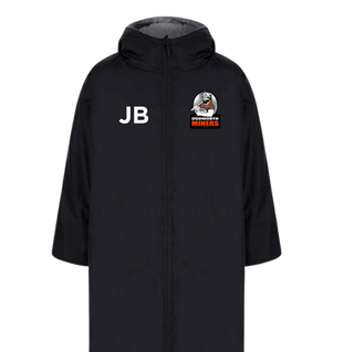 Dry robe with club badge and initials printed