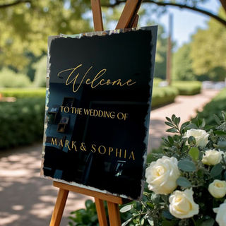Acrylic wedding welcome sign. clear or full colour acrylic. 