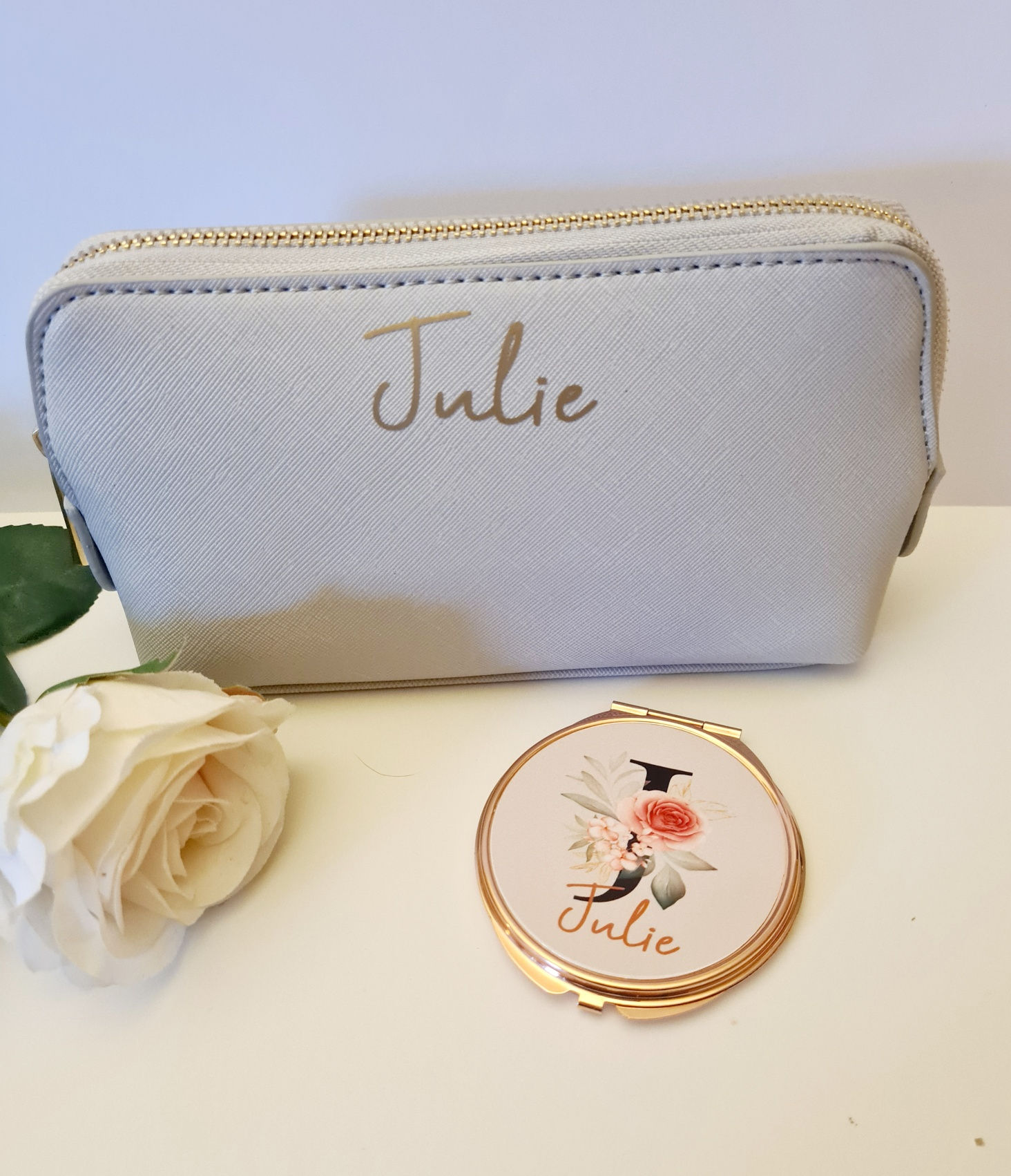 make up bag with compact mirror