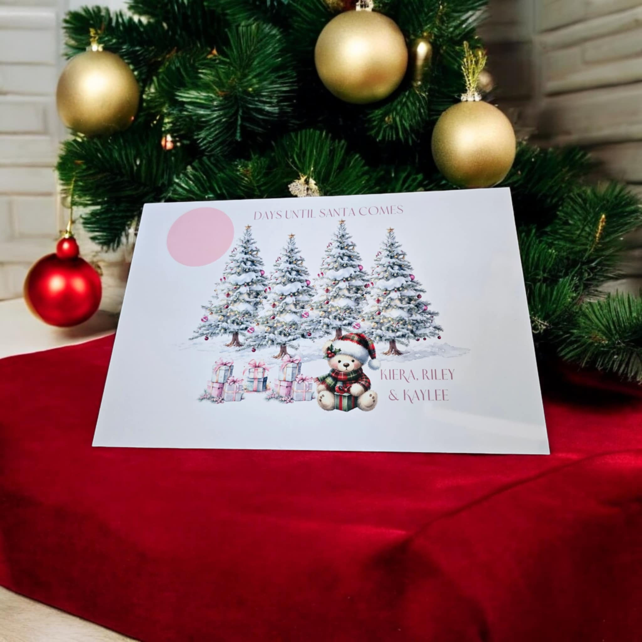 A4 aluminium countdown to Santa comes