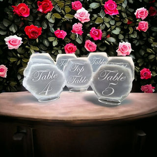 Acrylic wedding table numbers. clear or colour acrylic. 