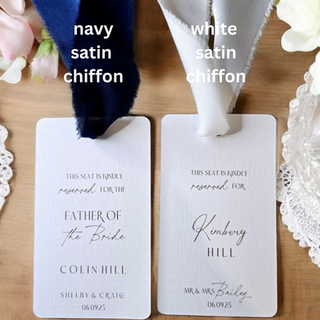 Reserve this seat wedding tags