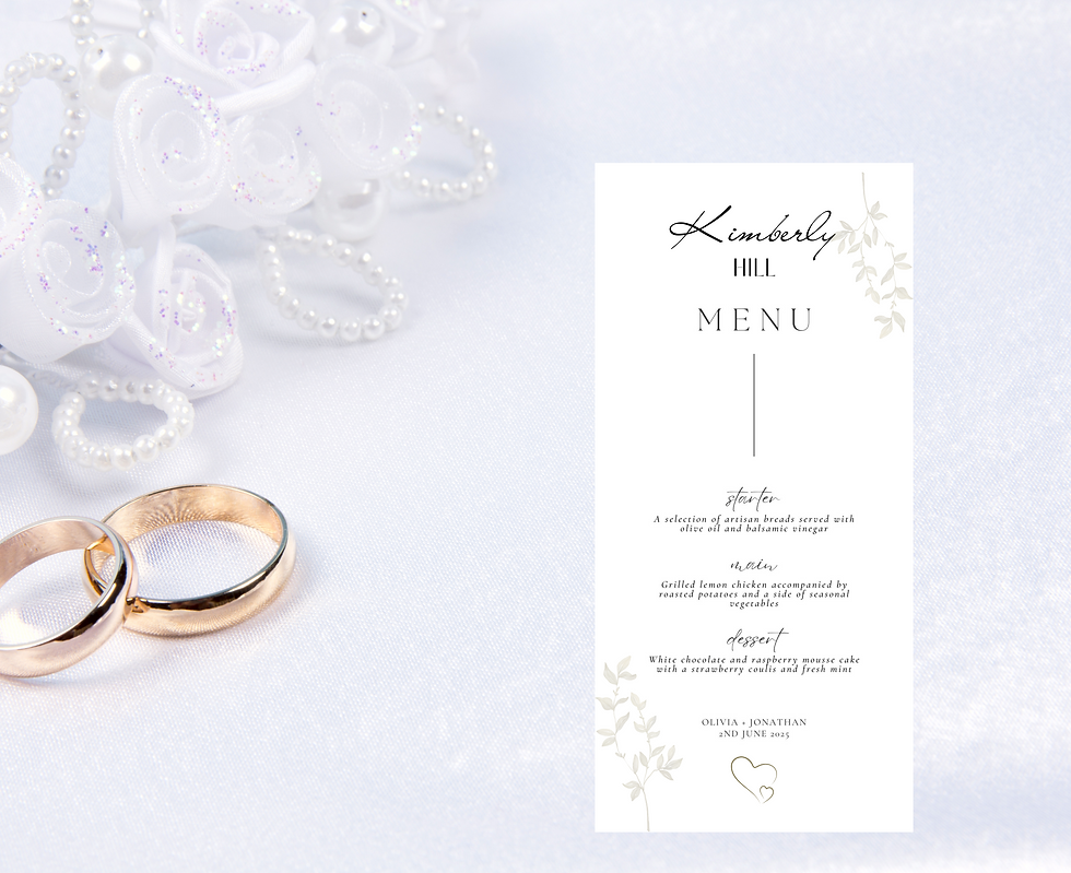 menu card