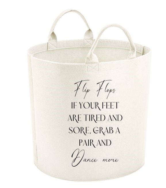 Thumbnail: personalised wedding baskets, glow stick, flip flops, sunglasses, 30x30 or 40x40cm white grey sand