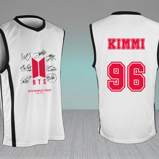 ARMY, BTS tour basketball shirts