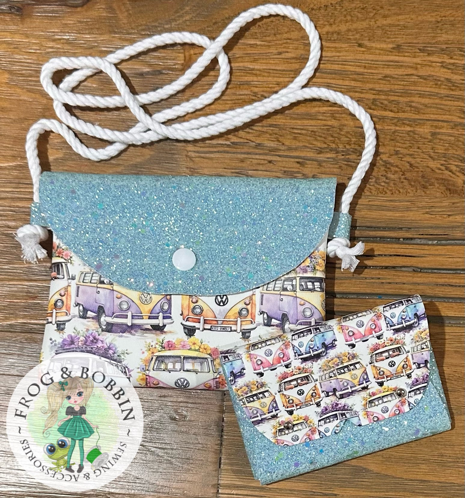 Blue Kombi Bag and Purse Set