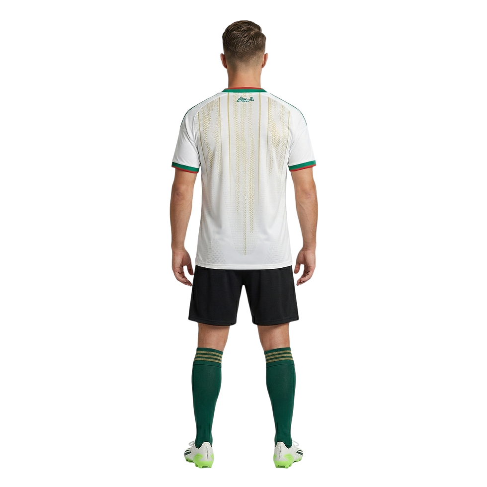 Thumbnail: ALGERIA NATIONAL TEAM AWAY JERSEY - PREMIUM WHITE & GOLD EDITION