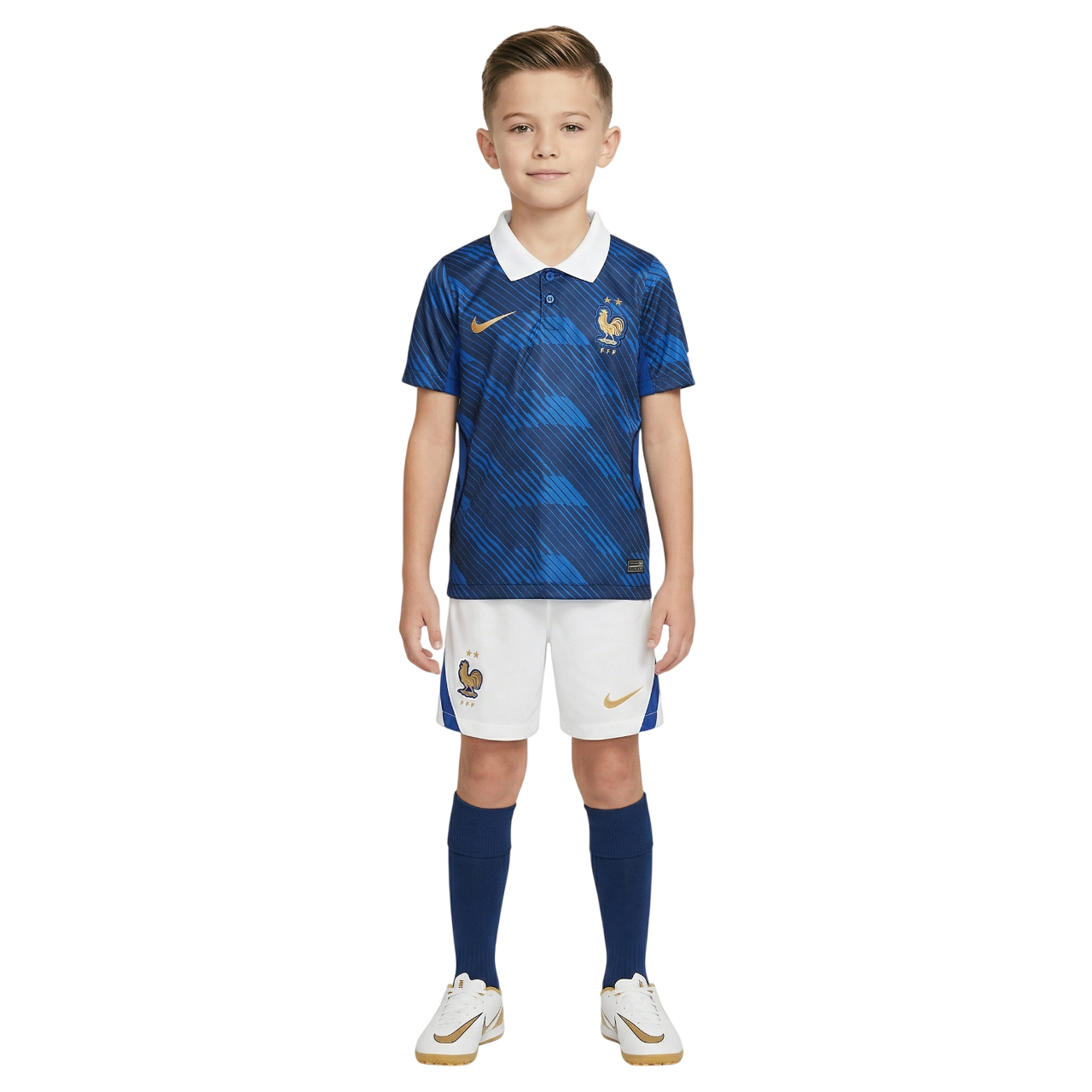 FRANCE NATIONAL TEAM KIDS' HOME KIT - JERSEY AND SHORTS SET