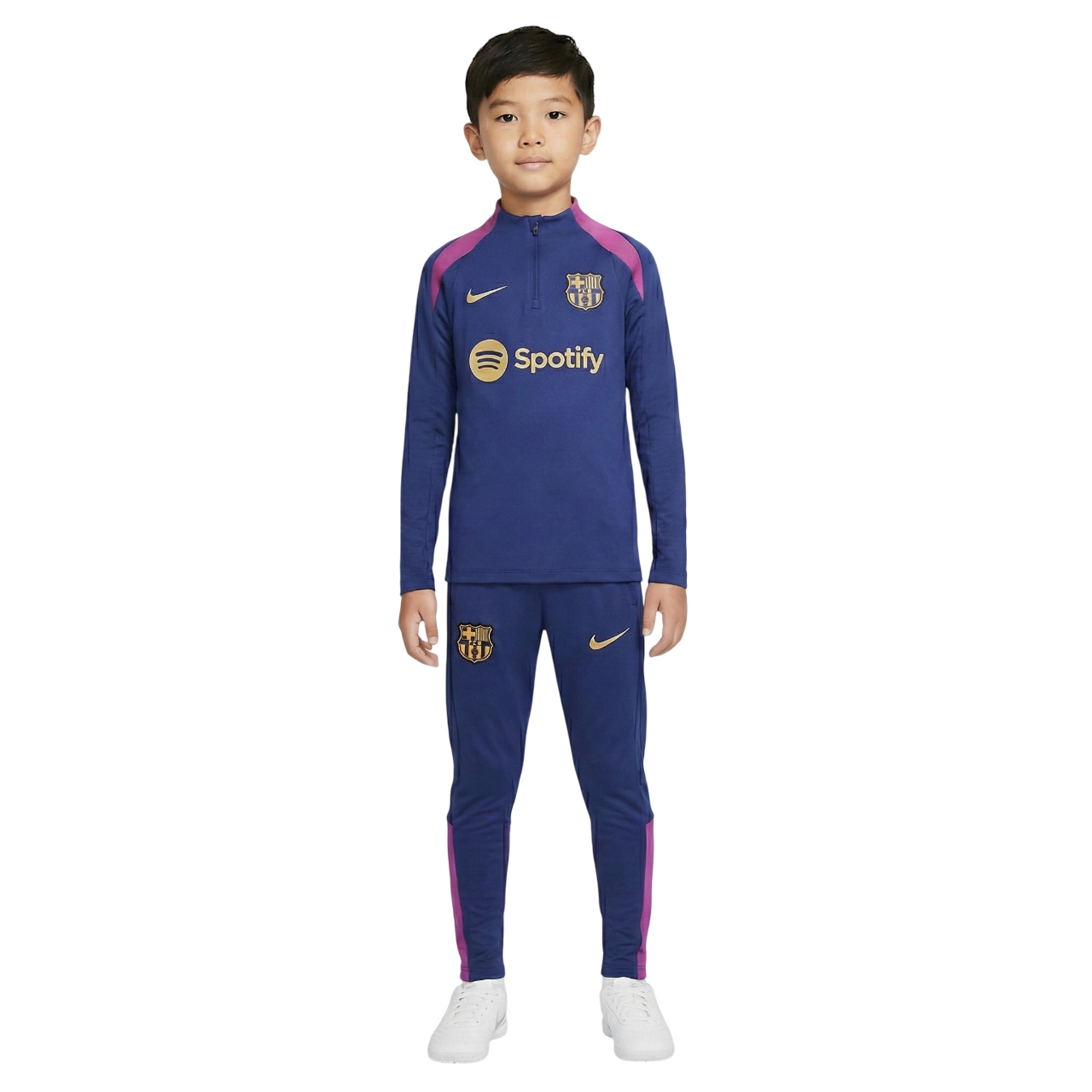 FC BARCELONA KIDS QUARTER-ZIP TRACKSUIT 25/26 - NAVY