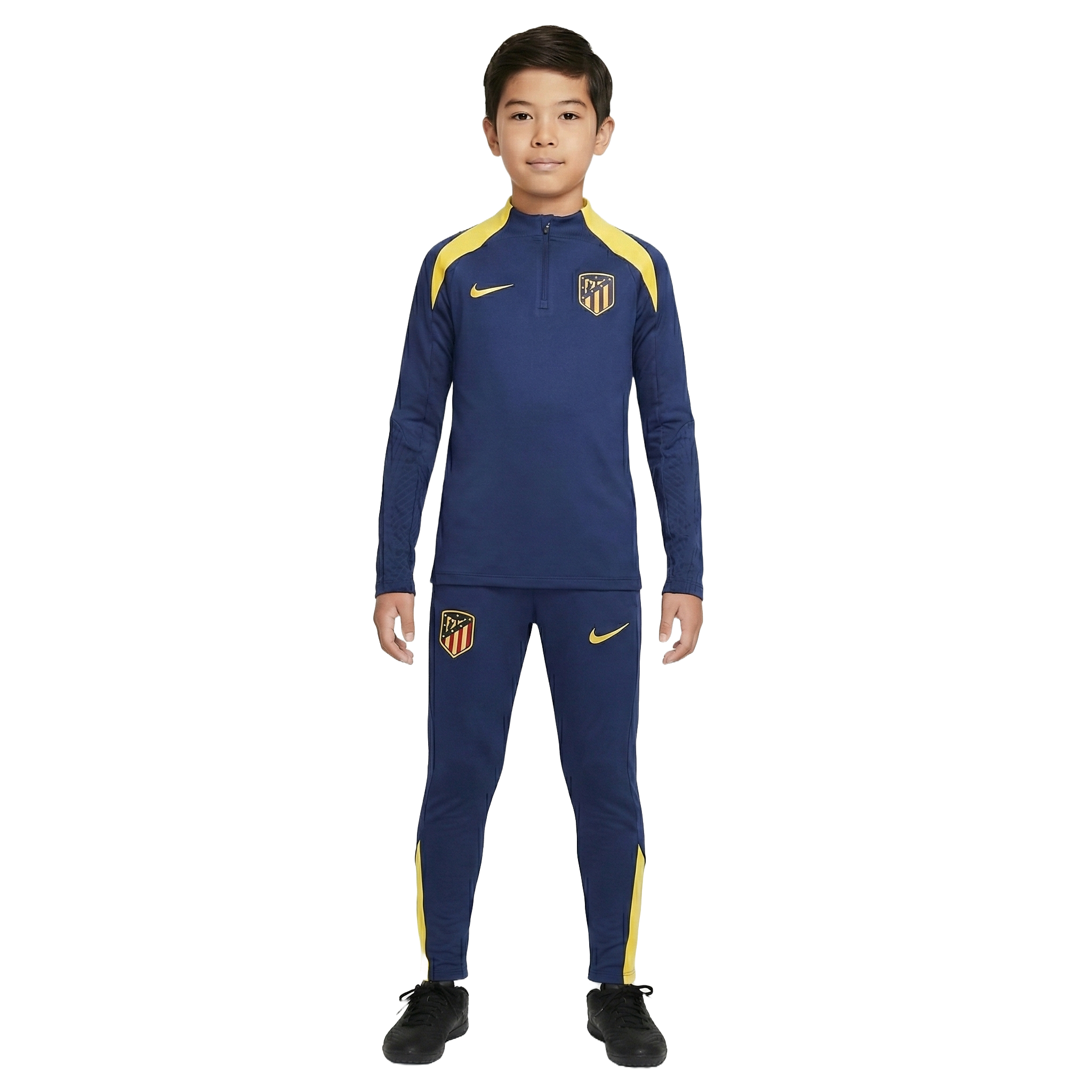 ATLETICO MADRID KIDS QUARTER-ZIP TRACKSUIT 25/26 - NAVY