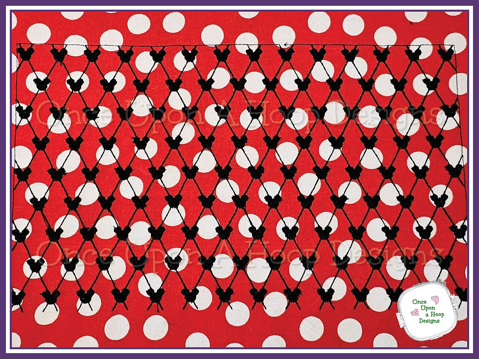 Thumbnail: Quilted Mr Mouse Embroidery - 4 Hoop sizes Digital Embroidery Design