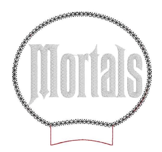 Thumbnail: Words Foolish Mortals MEars (2 Piece Set) ITH Machine Embroidery Desi
