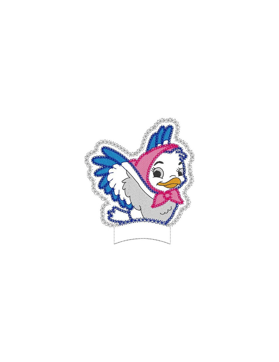 Thumbnail: Ribbon Heart Bluebird Set (3 Pieces) ITH Digital Machine Embroidery Design