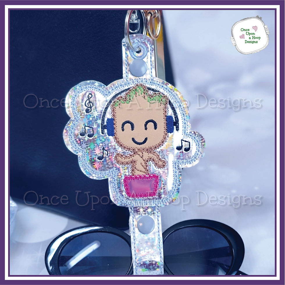 Thumbnail: Dancing Baby Tree MEars Headband Holder ITH Digital Machine Embroidery Design