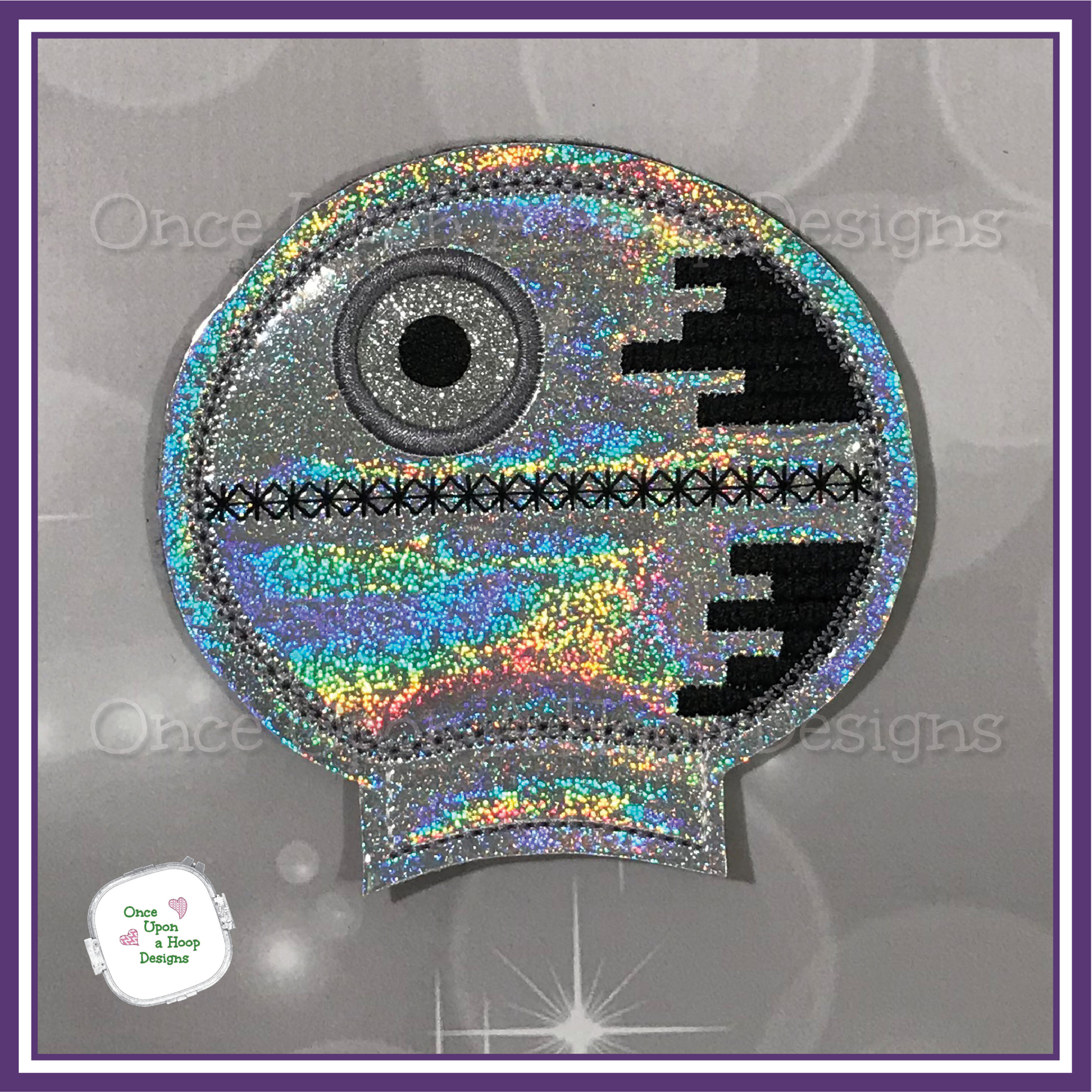 S.W. Death Starship Mouse Ear Add-on ITH Digital Machine Embroidery Design