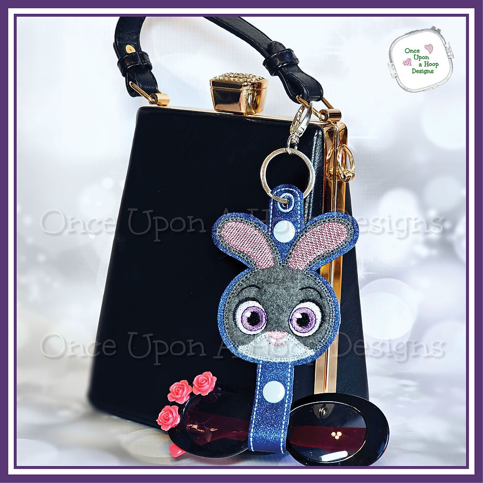 Thumbnail: Judy Zoo Bunny MEars Headband Holder ITH Embroider