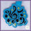 Thumbnail: Musical Notes Snap Tab ITH Digital Machine Embroidery Design