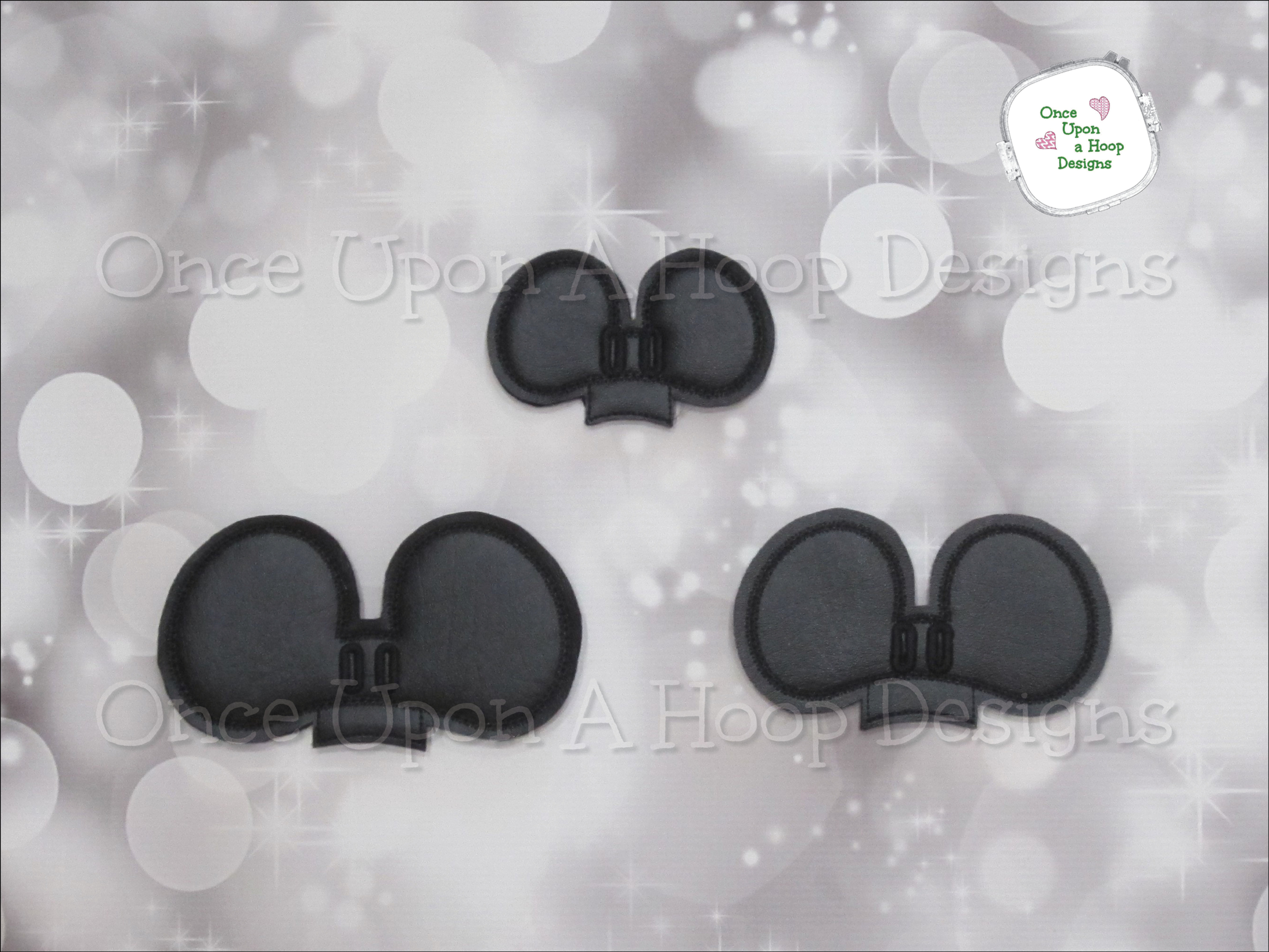 Mouse Ear (With Tab) Fascinator Add-on ITH Digital Embroidery Design