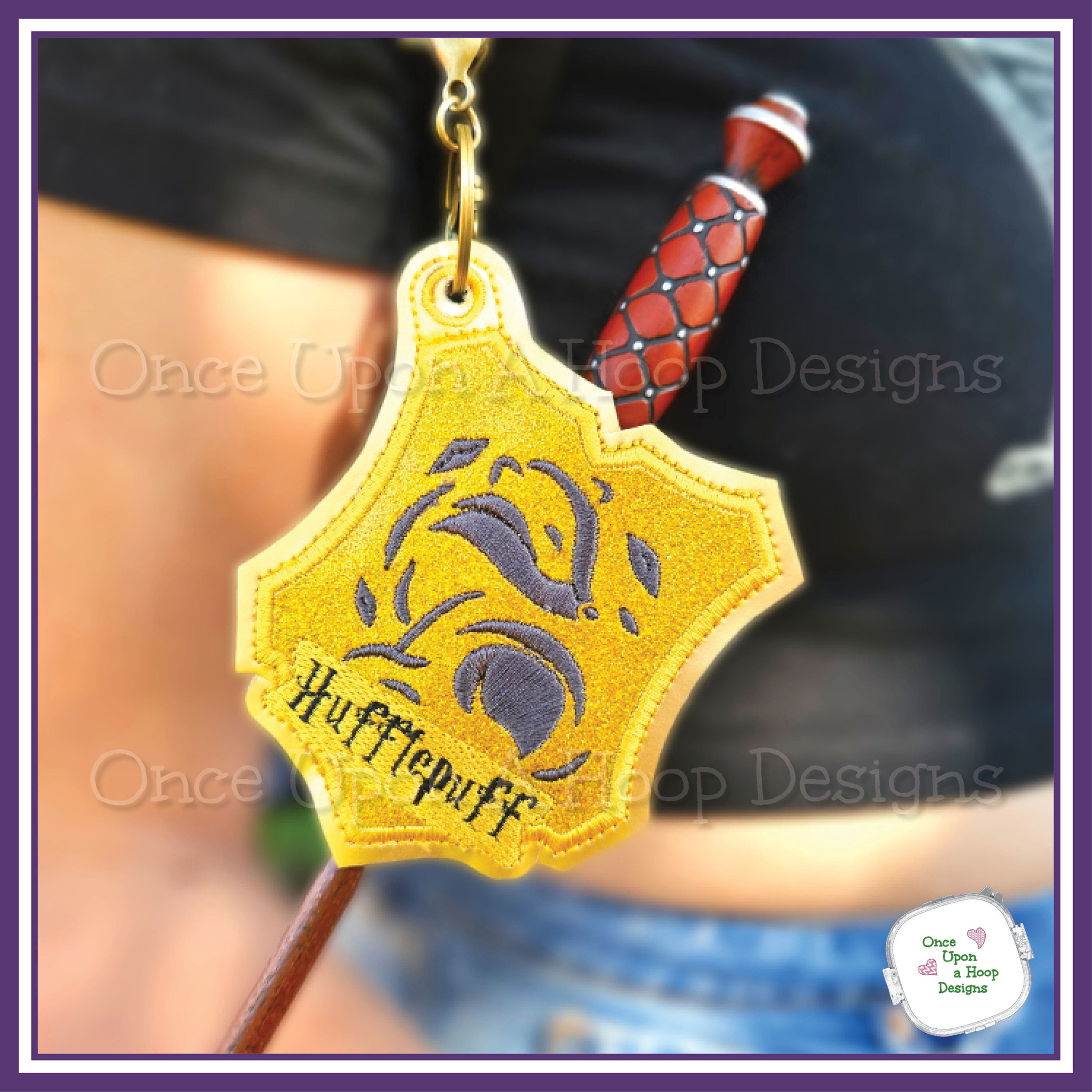 Badger House Wand Holder ITH Embroidery Design