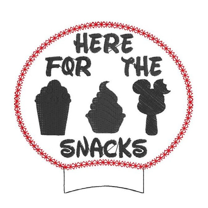 Thumbnail: Here For Snacks MEar Add-on ITH Digital Machine Embroidery Design