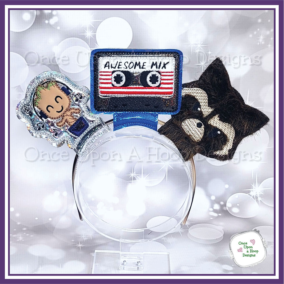 Thumbnail: Guardians of Space MEars (5 Piece Set) ITH Machine Embroidery Design