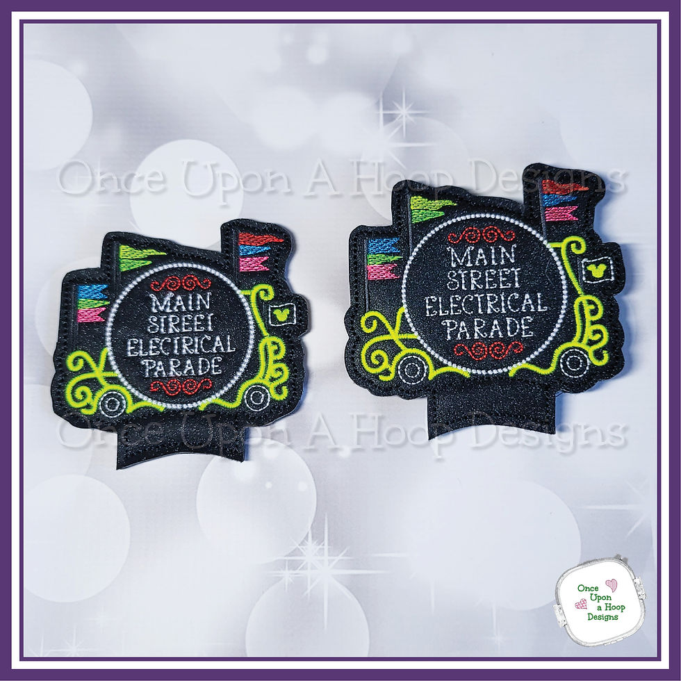 Thumbnail: Main St Night Parade Sign, Dragon, Mushroom MEars 3-piece Set ITH Emb Design