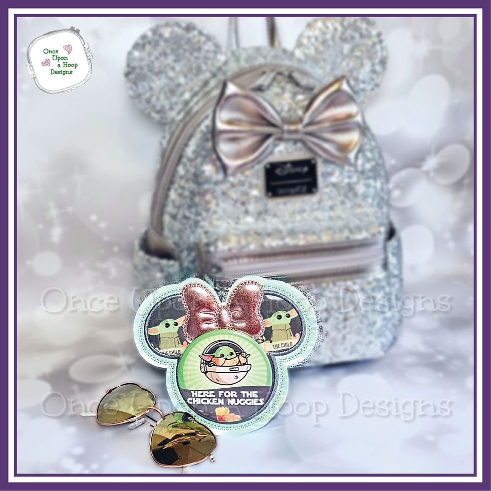 Thumbnail: Ms Mouse Applique Park Button Holder 2 vers ITH Machine Embroidery Design