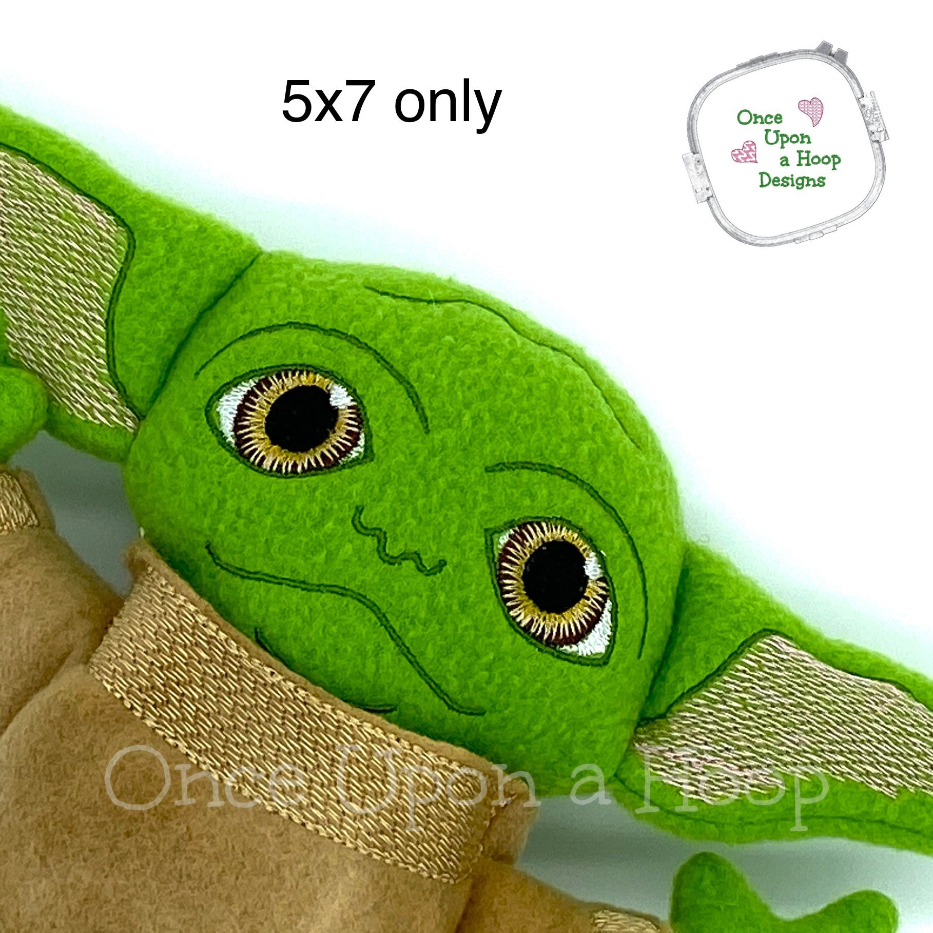 Stuffy:  S.W. Child / Baby Yuda - 5x7 Hoop for ITH Digital Embroidery