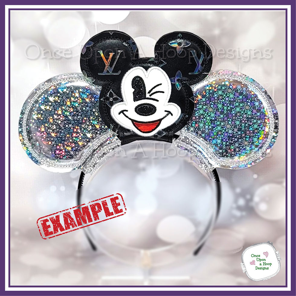 Thumbnail: Winking Mr Mouse 5x7 Center Add-on ITH Machine Embroidery Design