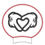 Thumbnail: MrM Heart Hands MEar ITH Digital Machine Embroidery Design