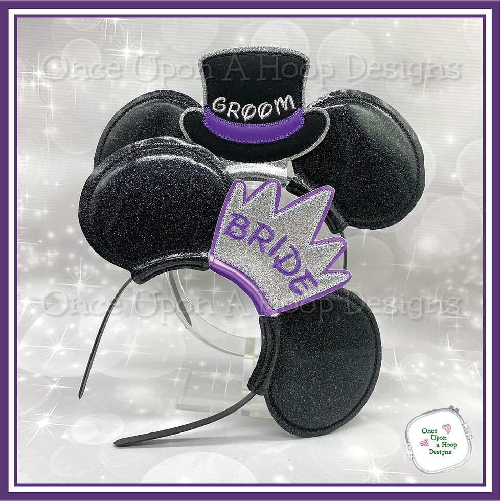 Thumbnail: Bride Tiara-Crown Center Add-on ITH Digital Machine Embroidery Design