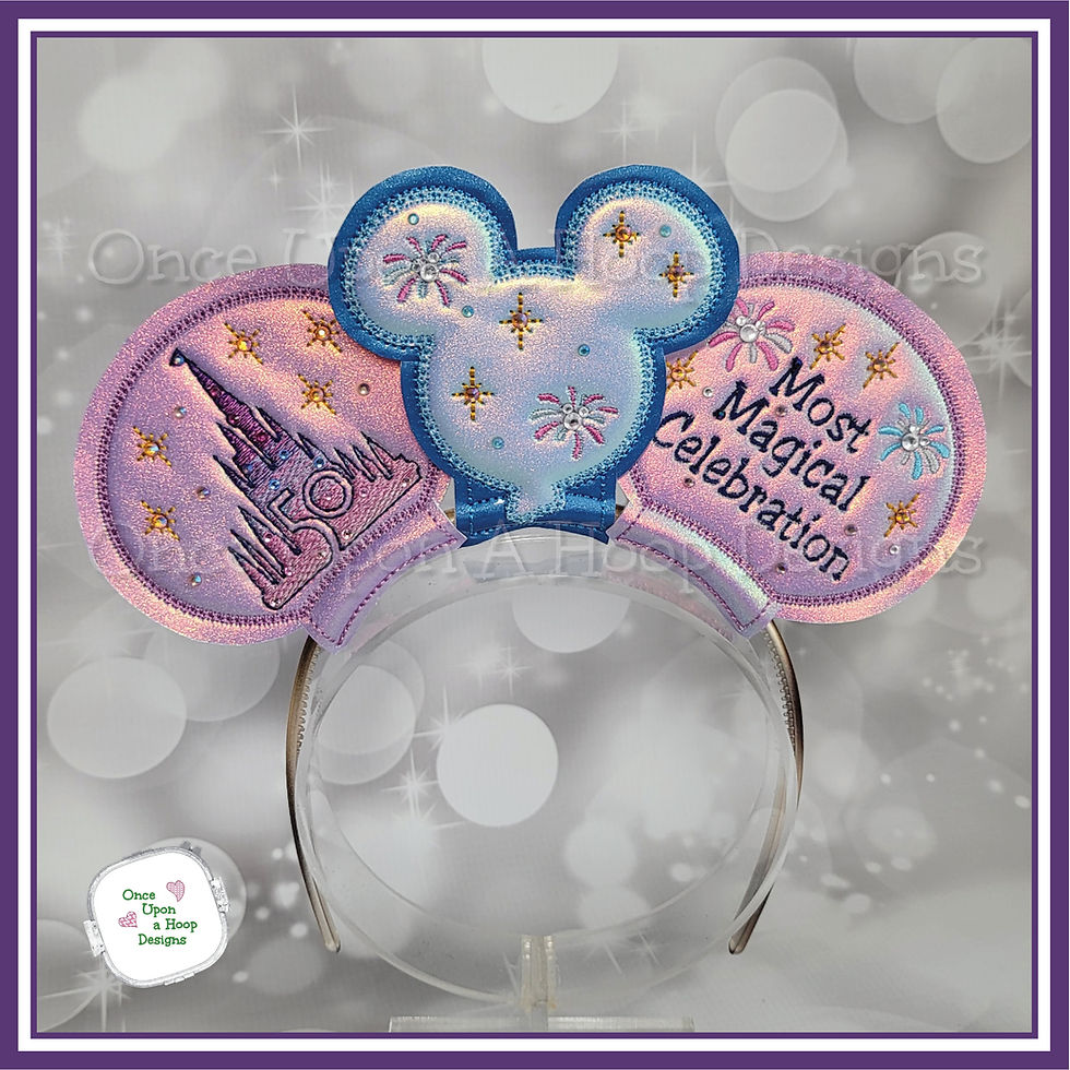 Thumbnail: Puffy Mr Mouse Shaped Celebration Balloon Add-on ITH Machine Embroidery