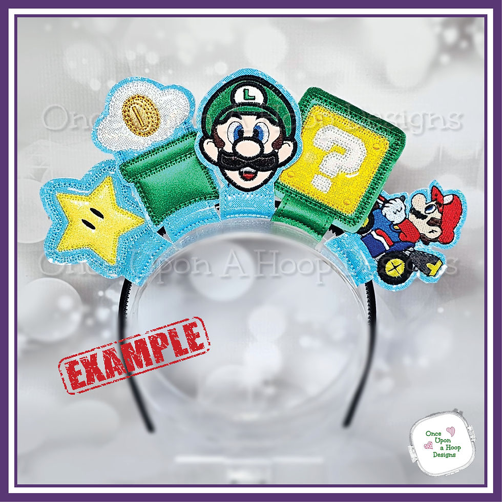 Thumbnail: Super Italian Bros Jump Game Headband Toppers 5-pc Set ITH Digital Machine