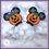 Thumbnail: Mr & Ms Mouse Plaid Ear Jack-o-Lantern MEars (2 Pieces) ITH Embroidery Design