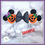 Thumbnail: Mr & Ms Mouse Black Ear Jack-o-Lantern MEars (2 Pieces) ITH Embroidery Design