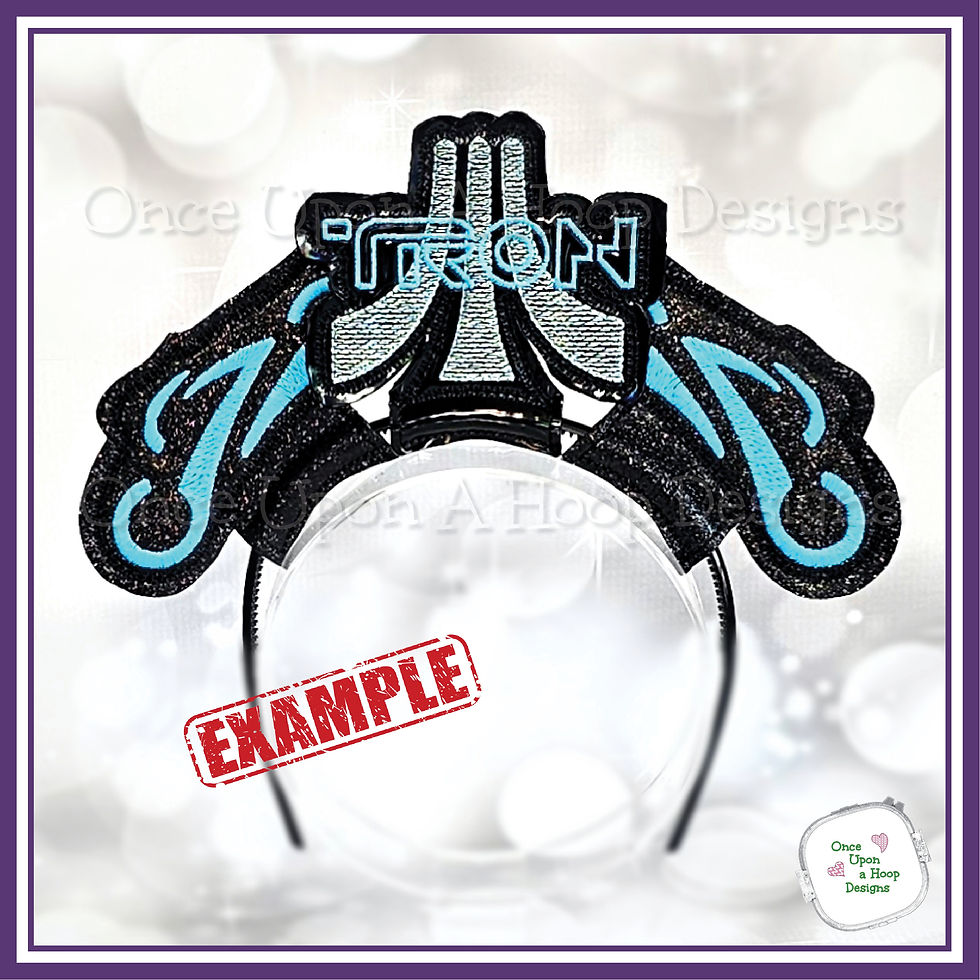 Thumbnail: Light Cycle Circuit Board MEars Set (3 Pieces) ITH Machine Embroidery Design