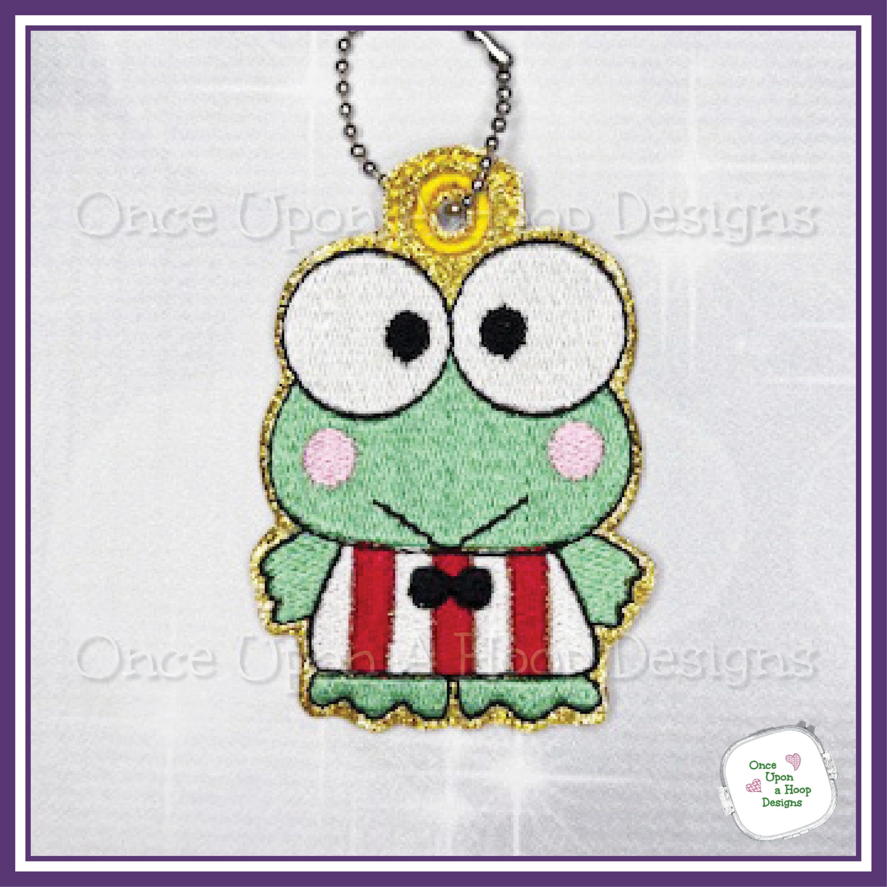 Froggie Purse Charm ITH Digital Machine Embroidery Design