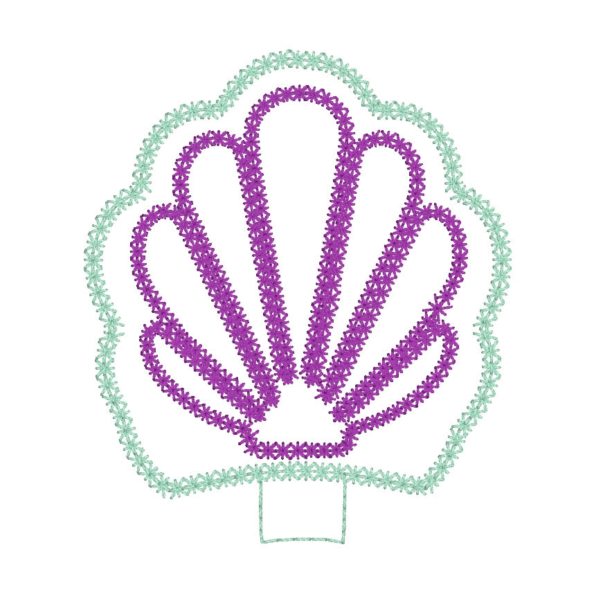 Thumbnail: Mermaid Princess MEars plus Wand (4 Pieces) ITH Embroidery Design