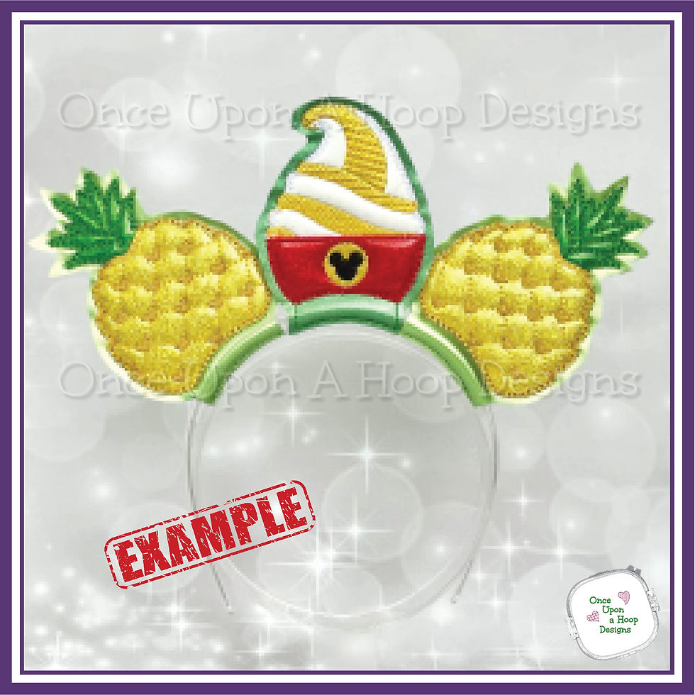 Thumbnail: Pineapple Add-on ITH Digital Machine Embroidery Design