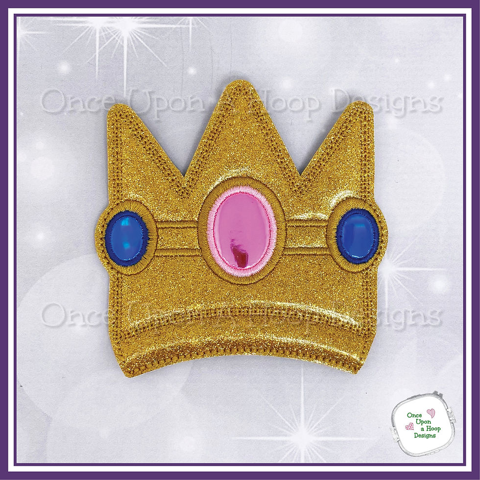 Thumbnail: Princess Peaches Tiara ITH Digital Machine Embroidery Design