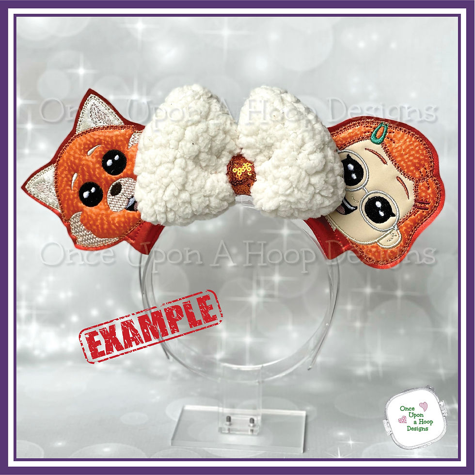 Thumbnail: Red Panda Best Friends MEars (6 Piece Set) ITH Digital Machine Embroidery