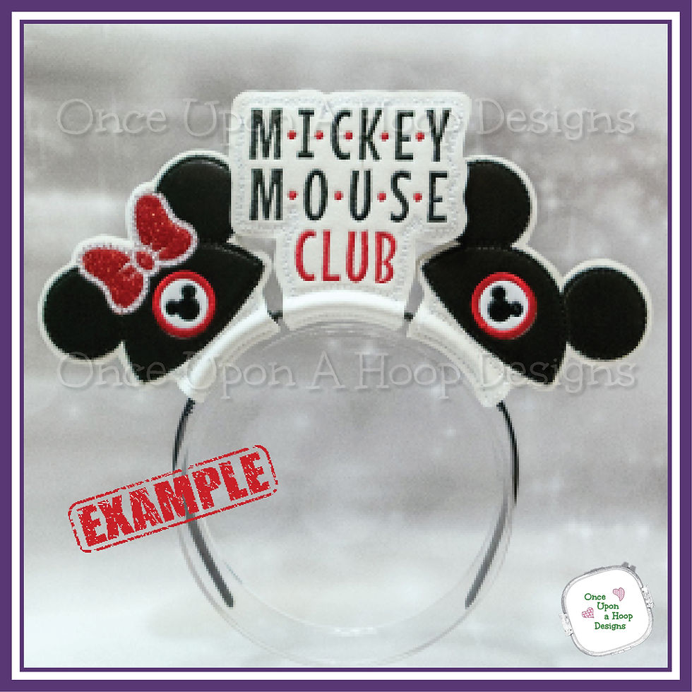 Thumbnail: Mr Mouse Club Center Add-on ITH Machine Embroidery Design