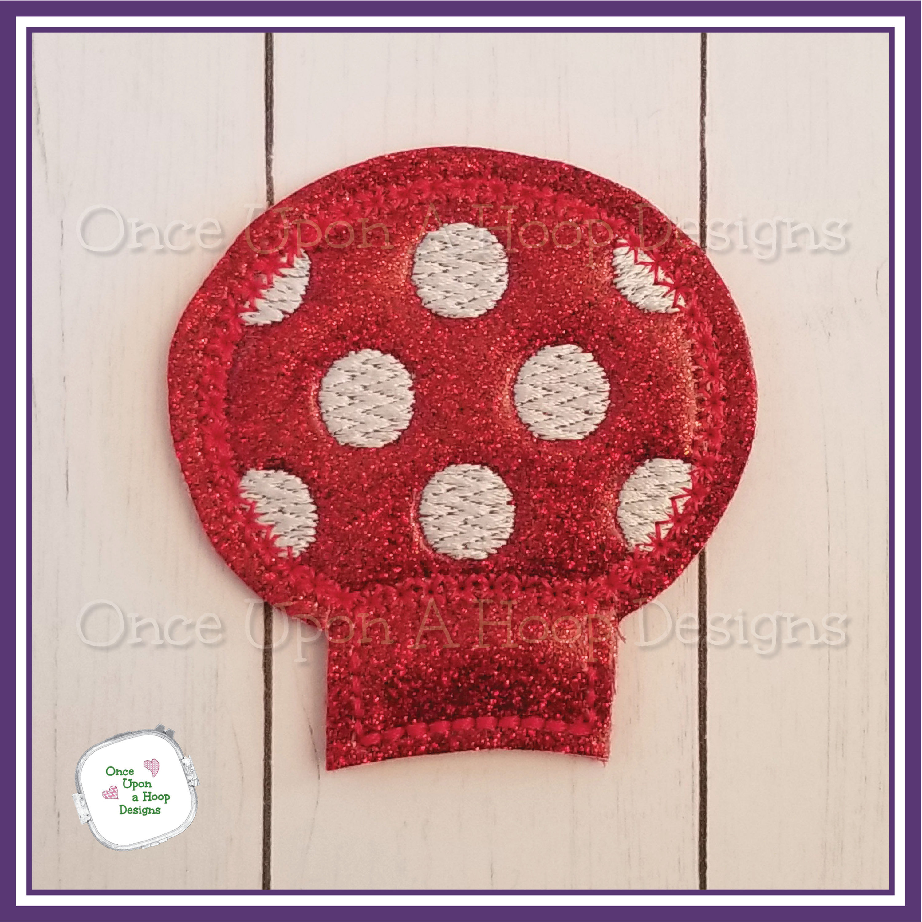 18" DOLL Polka-Dot MEar Add-on ITH Digital Machine Embroidery Design