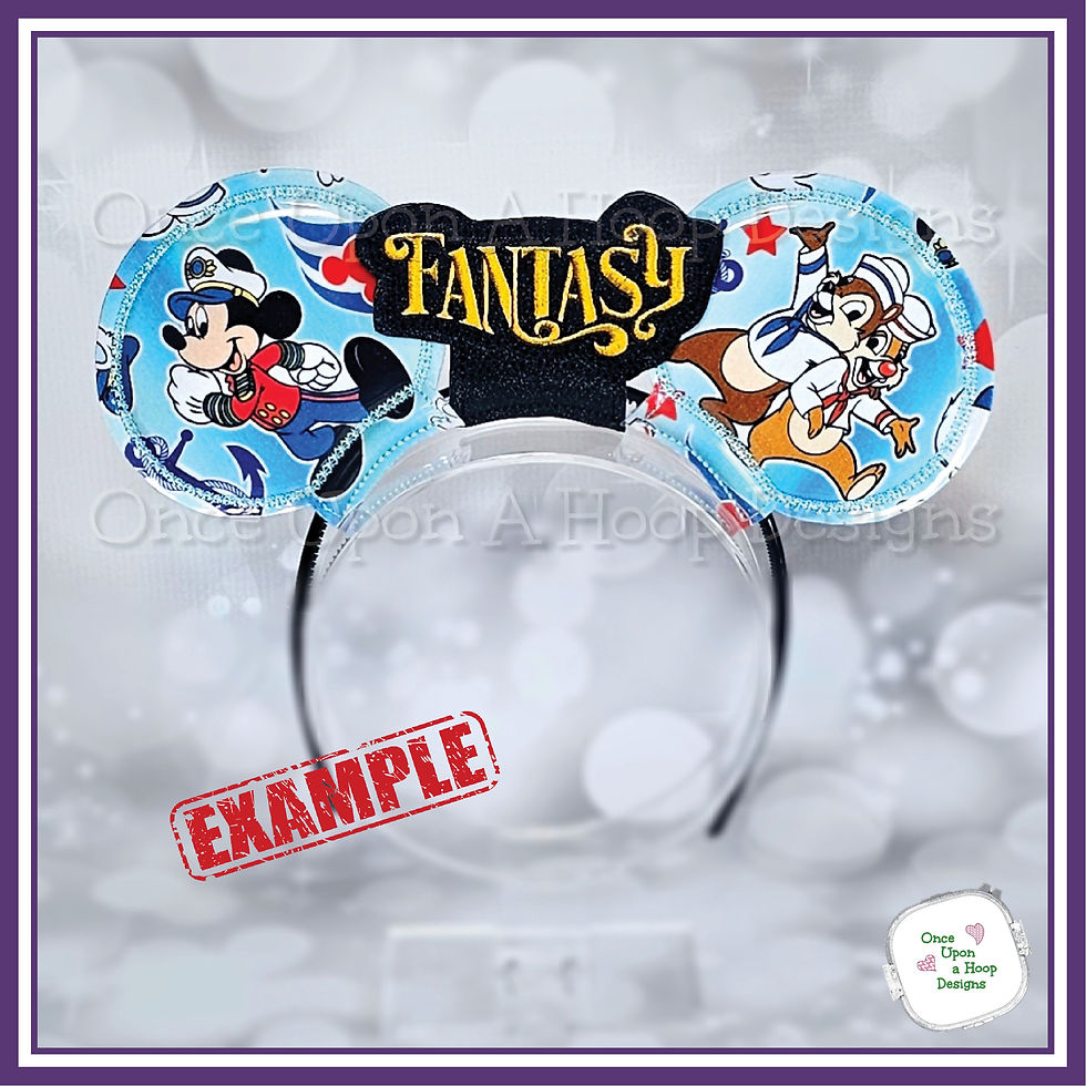 Thumbnail: Fantasy Ship Cruise Center Add-on ITH Machine Embroidery Design