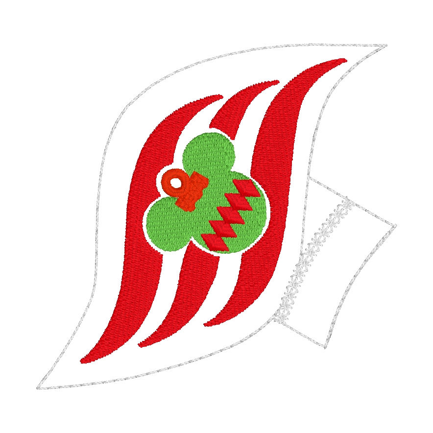 Thumbnail: Mr Mouse Christmas Cruise Flag Add-on Center ITH Machine Embroidery Design